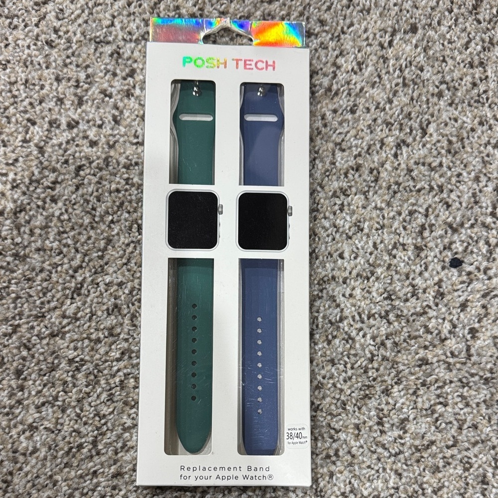 38/40 Apple Watch Bands - Green & Blue
